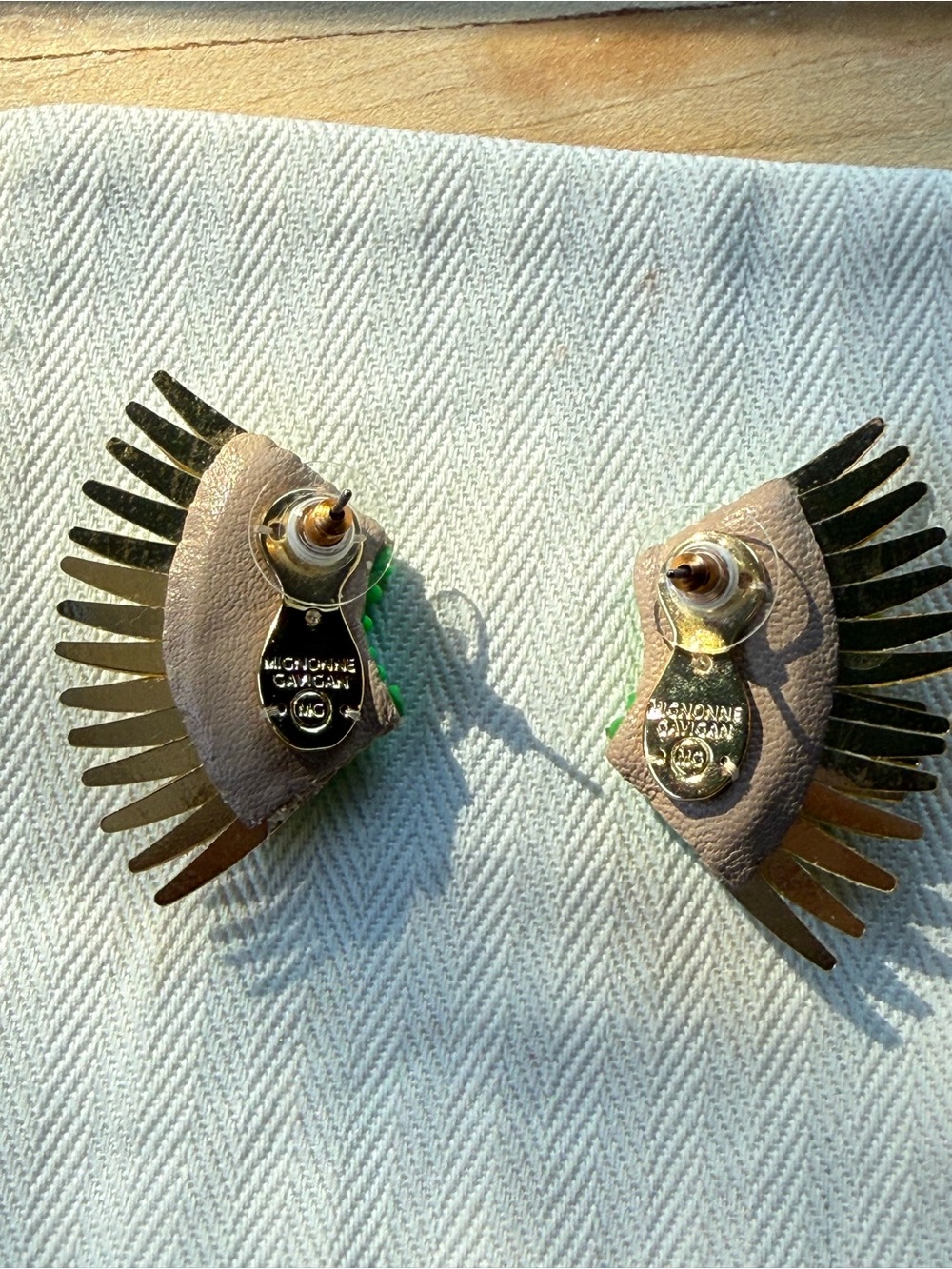 Mignonne Gavigan Mini Madeline Earrings in Limited Edition Lime Gold - Picture 5 of 11